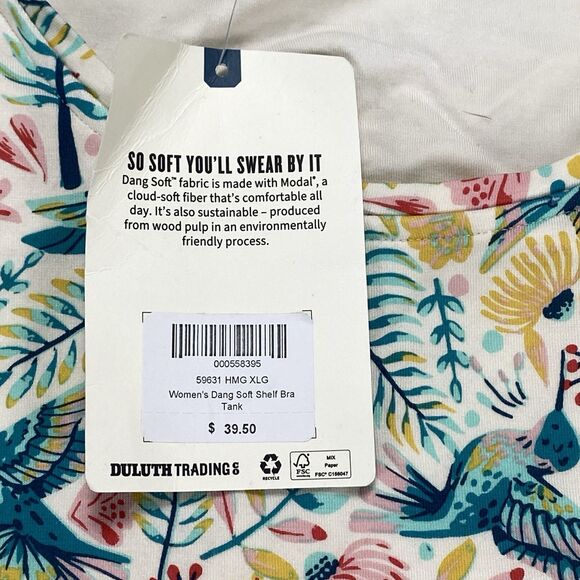 Duluth Women's Dang Soft Shelf Bra Tank Top Size Xl New MSRP$ 39.50 - Picture 2 of 16